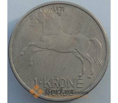 Монета Норвегия 1 крона 1971 КМ409 XF (J05.19) арт. 17314