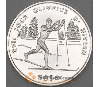 Монета Андорра 5 динер 1993 Proof Олимпиада Лиллехаммер'94  (n17.19) арт. 19983