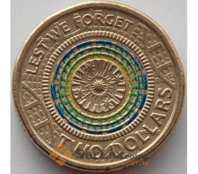 Монета Австралия 2 доллара 2017 aUNC Мы не забудем арт. 13447