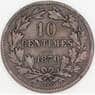 Люксембург 10 сантимов 1870 КМ23 VF  арт. 42766