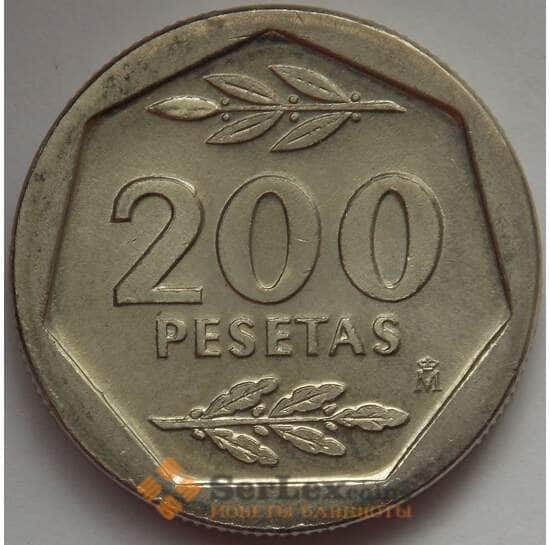Испания 200 песет 1988 КМ829 UNC Хуан Карлос I (J05.19) арт. 17055