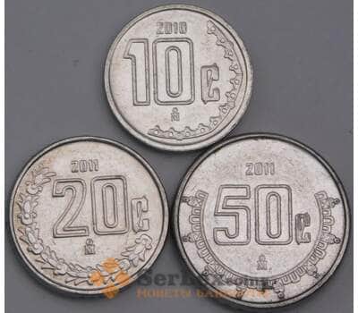 Мексика набор монет 10 20 50 сентаво 2010-2011 КМ934-936 aUNC арт. 41944