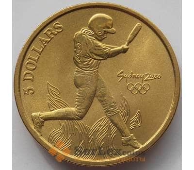 Монета Австралия 5 долларов 2000 КМ378 BU Софтбол Олимпиада Сидней (J05.19) арт. 17208