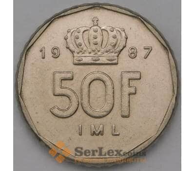 Монета Люксембург 50 франков 1987 КМ62 UNC арт. 38066