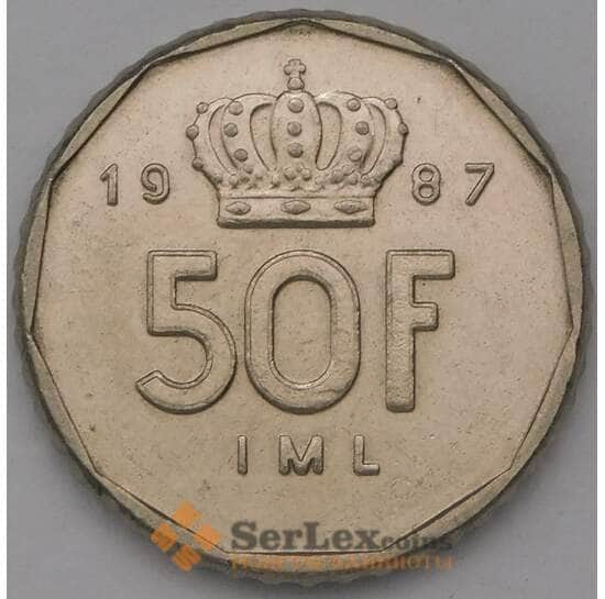 Люксембург 50 франков 1987 КМ62 UNC арт. 38066