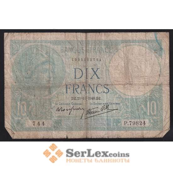 Франция банкнота 10 франков 1940 Р84 VG арт. 41142