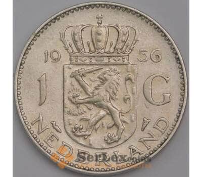 Монета Нидерланды 1 гульден 1956 КМ184 XF-AU мультилот арт. 15108