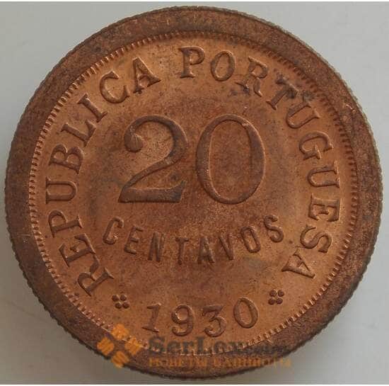 Кабо Верде 20 сентаво 1930 КМ3 aUNC арт. 14527