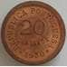 Монета Кабо Верде 20 сентаво 1930 КМ3 aUNC арт. 14527