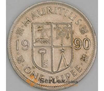 Маврикий 1 рупия 1990 КМ55 VF арт. 56403