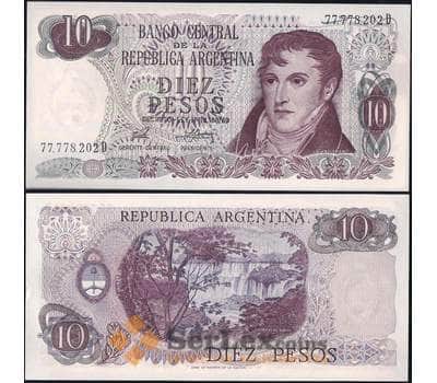Банкнота Аргентина 10 песо 1973-1976 P295 UNC  арт. 9912