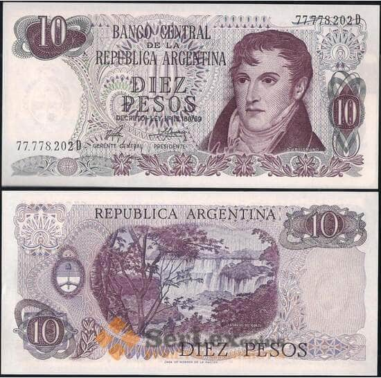 Аргентина 10 песо 1973-1976 P295 UNC  арт. 9912