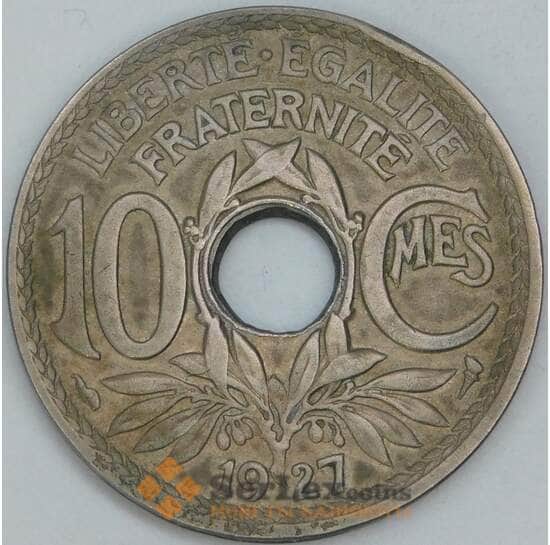 Франция 10 сантимов 1927 КМ866a VF арт. 57034