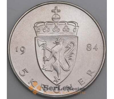 Норвегия монета 5 крон 1984 КМ420 UNC арт. 47178