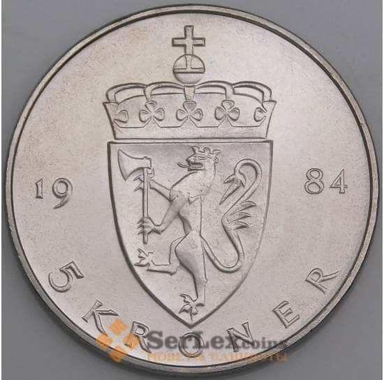 Норвегия монета 5 крон 1984 КМ420 UNC арт. 47178