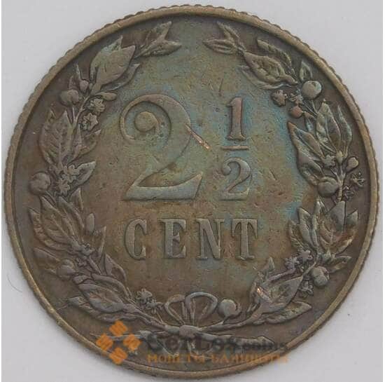 Нидерланды монета 2 1/2 цента 1903 КМ134 XF арт. 43376