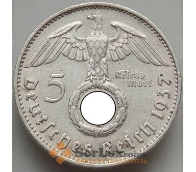 Монета Германия 5 рейхсмарок 1937 F КМ94 XF арт. 14364