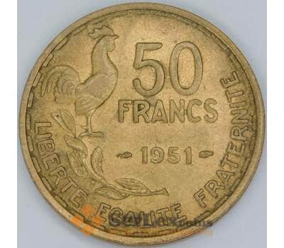 Франция 50 франков 1951 КМ918.1 AU-aUNC арт. 56937
