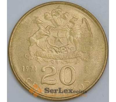 Чили 20 сентесимо 1971 КМ195 UNC арт. 57756