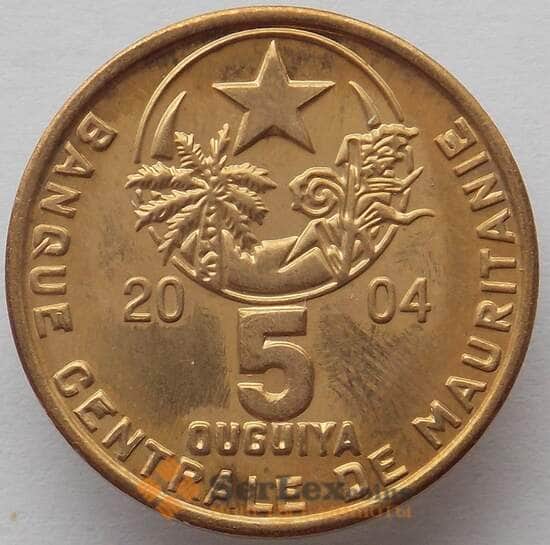 Мавритания 5 угий 2004 КМ3а UNC (J05.19) арт. 15298