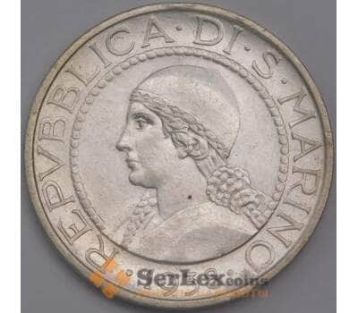 Сан-Марино монета 5 лир 1938 КМ9 aUNC арт. 42303