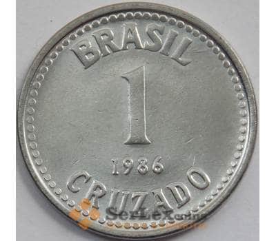 Монета Бразилия 1 крузейро 1986 КМ605 UNC (J05.19) арт. 15765