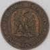 Монета Франция 5 сантимов 1862 ВВ КМ797 XF арт. 22737