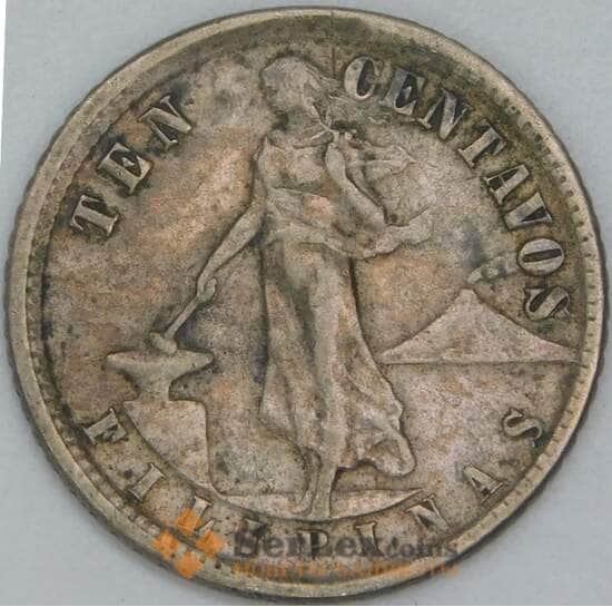 Филиппины 10 сентаво 1921 КМ169 VF арт. 56796