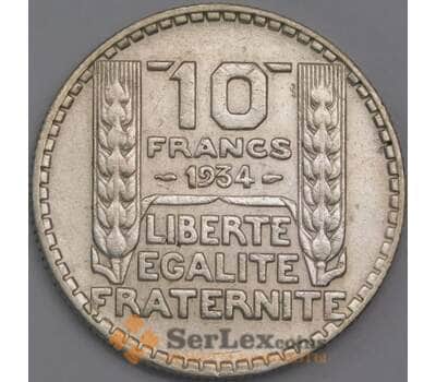 Монета Франция 10 франков 1934 КМ878 XF арт. 40623