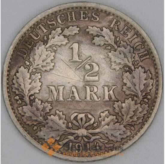 Германия 1/2 марки 1914 А КМ17 F арт. 53765