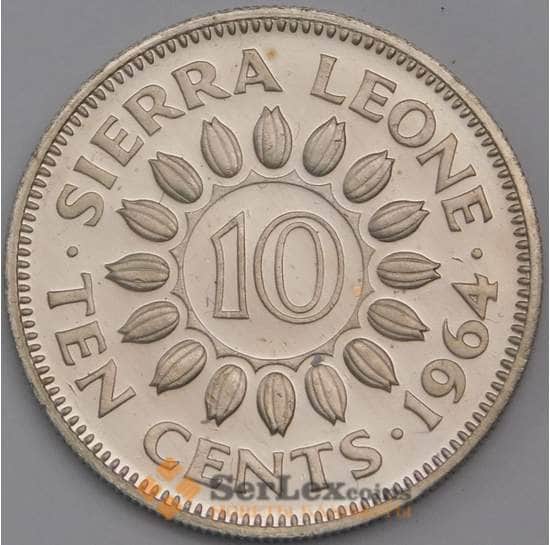 Сьерра-Леоне монета 10 центов 1964 КМ19 Proof арт. 43066