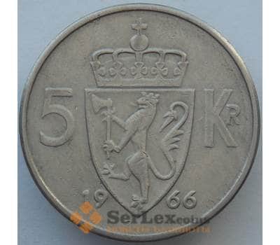 Монета Норвегия 5 крон 1966 КМ412 VF (J05.19) арт. 16322