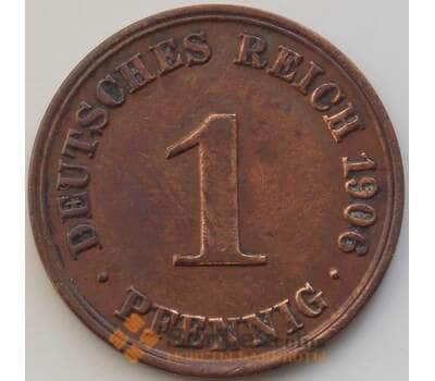 Монета Германия 1 пфенниг 1906 A КМ10 AU арт. 14425