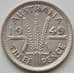 Монета Австралия 3 пенса 1949 КМ44 F Серебро арт. 12307