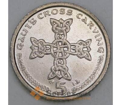 Монета Мэн остров 5 пенсов 2002 КМ1038 AU  арт. 21293