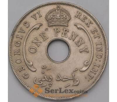 Монета Британская Западная Африка 1 пенни 1942 КМ19 XF арт. 38343
