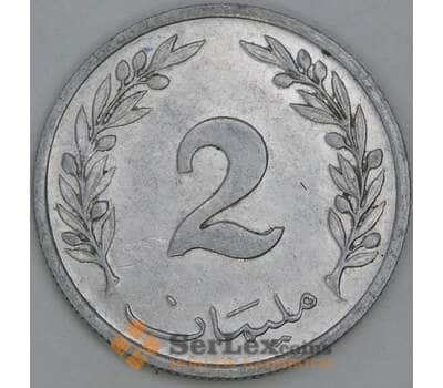Тунис 2 миллима 1960 КМ281 AU арт. 55231