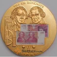 Медаль "Британские банкноты" - 50 фунтов арт. 43352