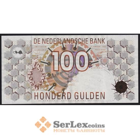 Нидерланды банкнота 100 гульденов 1992 Р101 XF арт. 42610