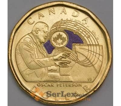 Монета Канада 1 доллар 2022 Джазовый музыкант Оскар Петерсон цветная  арт. 40400