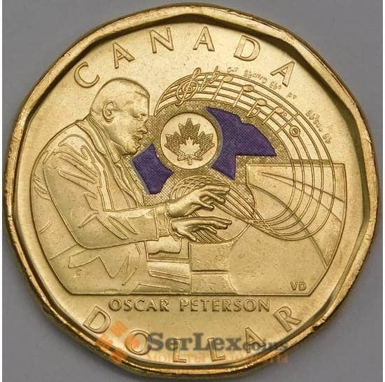 Канада монета 1 доллар 2022 Джазовый музыкант Оскар Петерсон цветная  арт. 40400