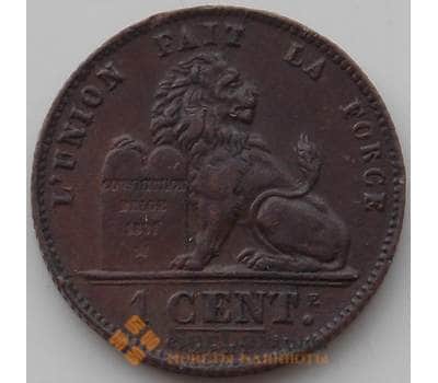 Монета Бельгия 1 сантим 1907 КМ33 VF+ арт. 13023