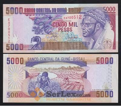 Гвинея-Биссау Бисау 5000 песо 1990 Р14а UNC  арт. 54595