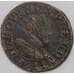 Франция Шато-Рено монета 2 денье ND (1603-1605) VG  арт. 43331
