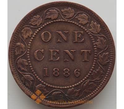 Монета Канада 1 цент 1886 КМ7 VF+ арт. 11678