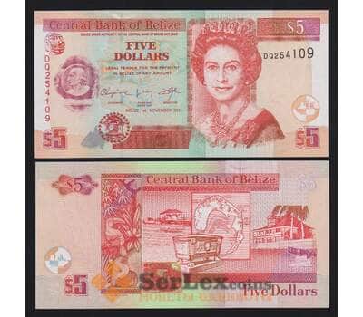 Белиз 5 долларов 2011 Р67е UNC арт. 54384