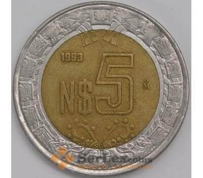 Мексика монета 5 новых песо 1993 КМ552 XF арт. 41929
