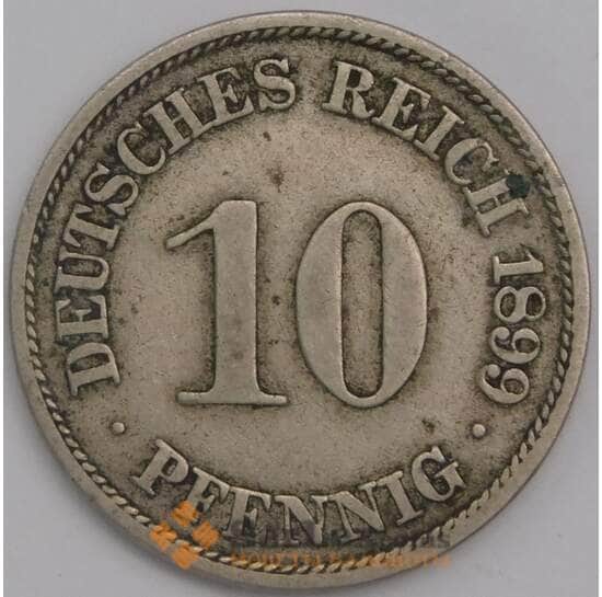 Германия монета 10 пфеннигов 1899 А КМ12 VF арт. 43464