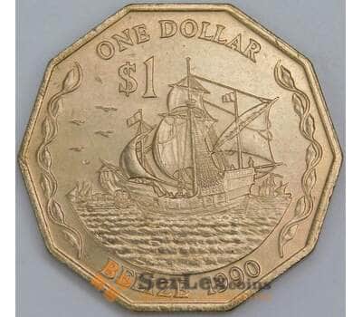 Белиз 1 доллар 1990 КМ99 UNC арт. 57175