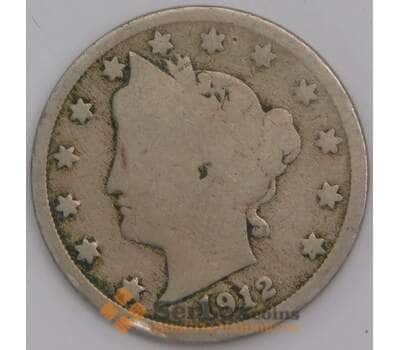 США монета 5 центов 1912 КМ112 F арт. 43918
